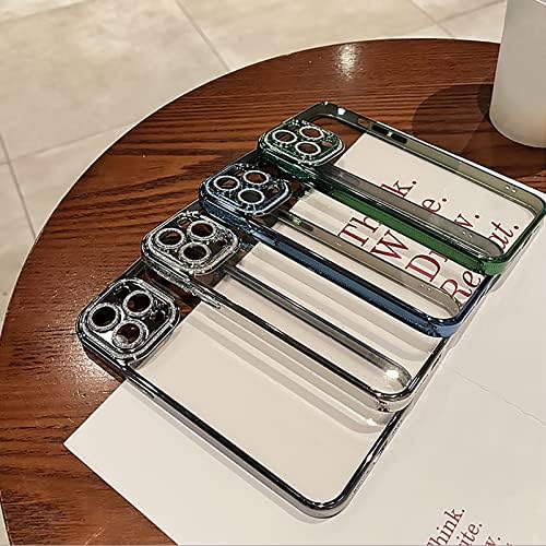 Uioeua iPhone 14 Pro Max Szikra Esetben a Világos Luxus Bling Kamera Lencséjét Védő Fedelet [Nem Sárguló] [Katonai Csepp