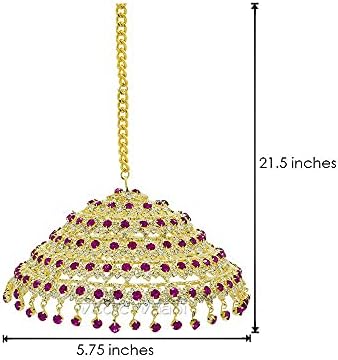 Védikus Vaani Chatra Színes Drágakő Chattar Oltár Esernyő az Istenségek Decor (Egy Darab, Multicolor)