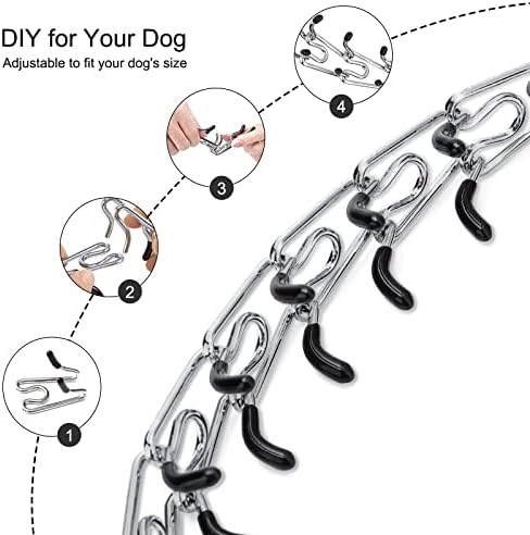 JIPIMON Állítható Kutya Képzés Gallér a Kényelmes Gumi Tipp, Gyors Csat a Kis-Közepes testű Kutyáknak (Közepes, Fekete)