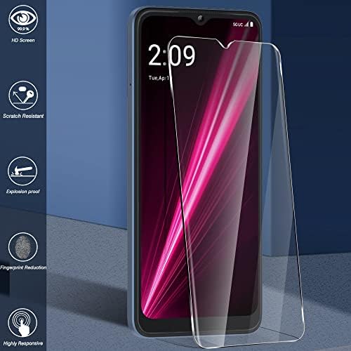 Orzero (4 Doboz) Kompatibilis a T-Mobile Revvl 6 5G Edzett Üveg kijelző Védő fólia, 2.5 D ' Arc-Élek 9H HD Buborék Mentes