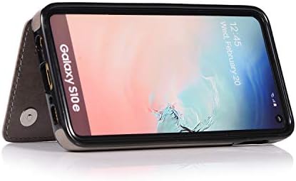 Telefon tok Samsung Galaxy S10e együtt Edzett Üveg kijelző Védő fólia, valamint Kártya Tartóját Tárca Fedezze Stand Flip