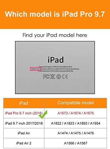 DTTO iPad 9.7 Esetben 2018 iPad 6. Generációs Eset / 2017 5. Generációs iPad Case, Slim Fit Könnyű Smart Cover Puha TPU Vissza