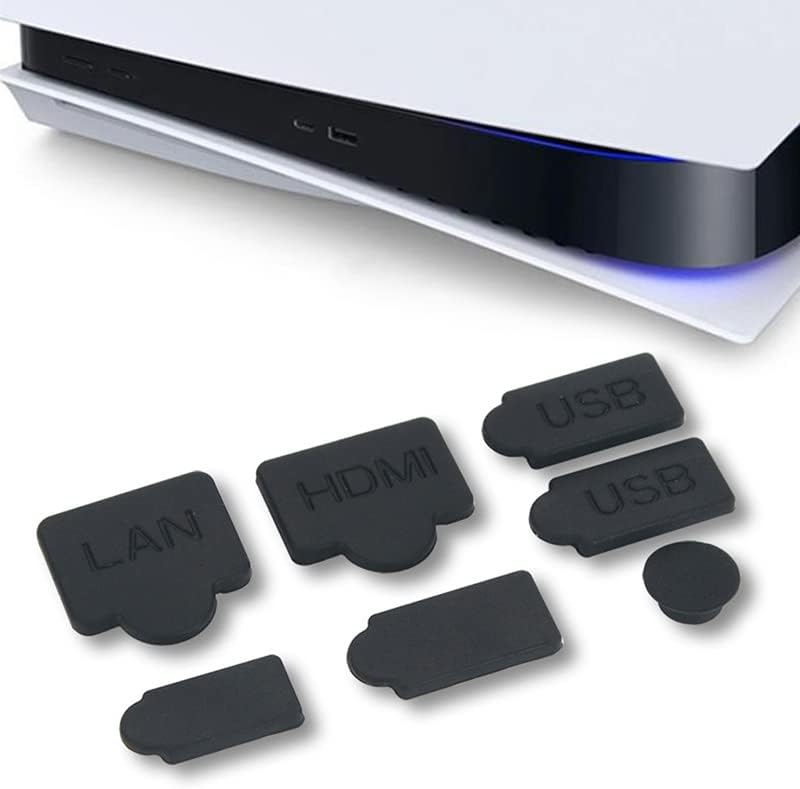 LFG❀7db Szilikon Port Csatlakozók USB HDM Felület Anti-por Takarja a PS5 Játék Konzol