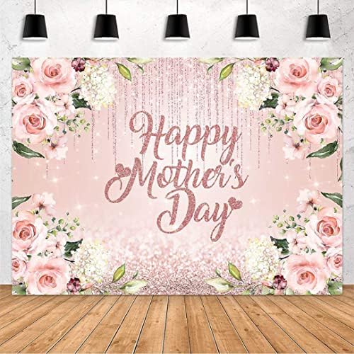 Avezano Boldog Anyák Napja Hátteret, Rózsa Arany Virágos Csillogó anyák Napja Háttér Dekoráció a Legjobb Anya Fél Hátteret,