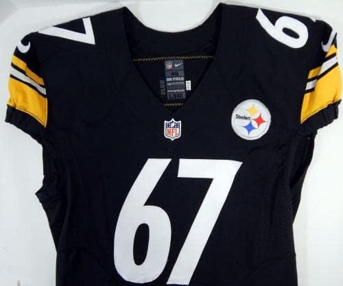 2012 Pittsburgh Steelers Turner 67 Játék Kibocsátott Fekete Jersey 46 DP21221 - Aláíratlan NFL Játék Használt Mezek
