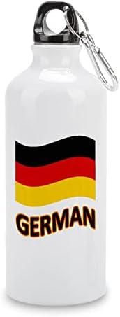 Németország Lobogója Sport Alumínium Palack Hordozható Sport palackokkal együtt Karabiner, valamint Csavar Kupak