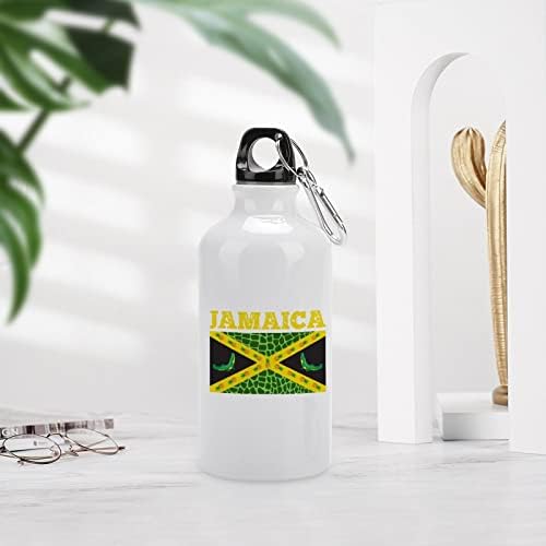 Zászló, Jamaica, Sport Alumínium Palack Hordozható Sport palackokkal együtt Karabiner, valamint Csavar Kupak