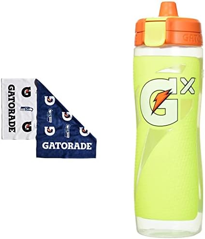 A Seattle Seahawks Törölközőt & Gatorade Gx Üveg, Neon Sárga