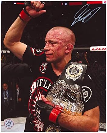 Georges St-Pierre Dedikált UFC Bajnok 8x10 Fotó - Dedikált UFC-Fotók