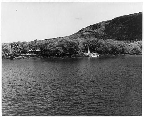HistoricalFindings Fotó: Emlékmű Kapitány, Szakács,angol Felfedező,Kealakekua Bay,Hawaii,SZIA,1930-1940