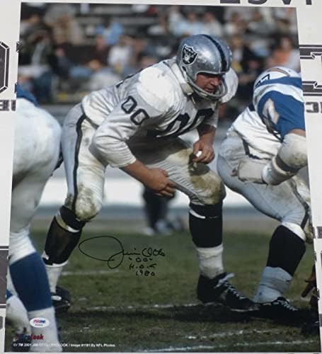 Jim Otto Aláírt Aláírt Raiders Labdarúgó 16x20 Fotó PSA/DNS-Kép Autogramot 00 - Dedikált NFL-Fotók