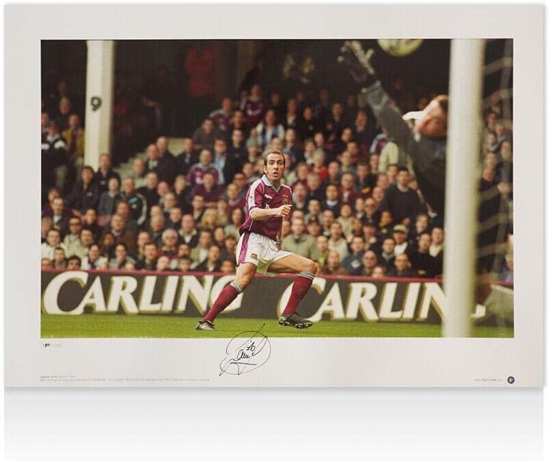 Paolo Di Canio Írt Alá A West Ham Fotó - Olasz Mágikus Autogram - Dedikált Futball Fotók