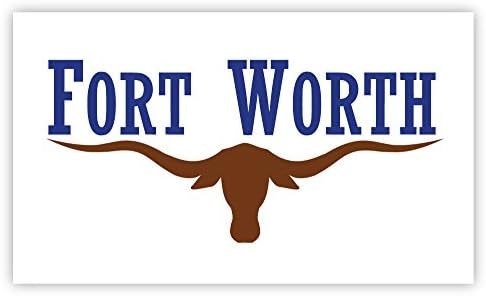 Fort Worth-i Texas zászló matrica, matrica 5 x 3