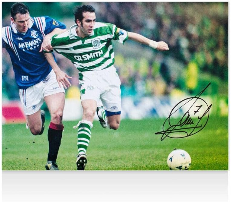 Paolo Di Canio Aláírt Kelta Fotó - Celtic V Rangers Autogram - Dedikált Futball Fotók
