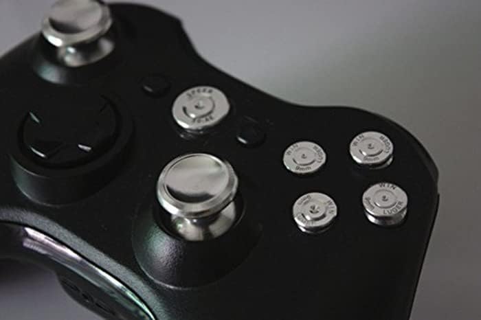 Fém Alumínium Golyó ABXY&Guide gombot Joystick Kap Fedezni Xbox 360 Controller (Metál Lila)