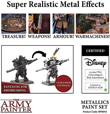 A Hadsereg Festő Metallics Festék Set - Nedves Paletta - Hydro Pack Csomag: Wargamers Festmény Készlet Fém Akril Festékek,