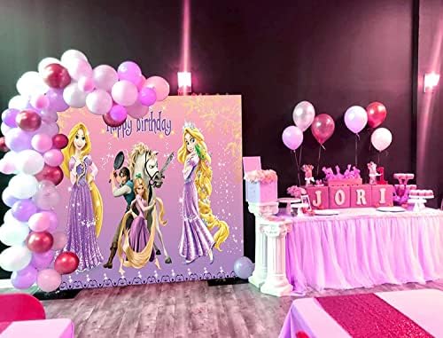 Mosoly Világ Kusza Születésnapi Party Kellékek Fotózás Hátteret Rapunzel Hercegnő Lányok Szülinapi Buli Zászló Dekoráció