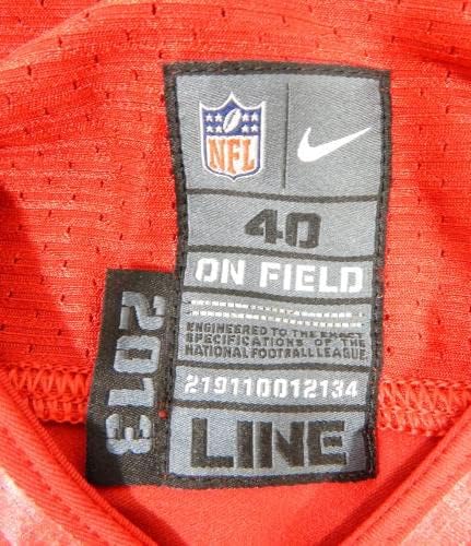 2013-ban a San Francisco 49ers 44 Játék Kiadott Piros Mez 40 DP35566 - Aláíratlan NFL Játék Használt Mezek