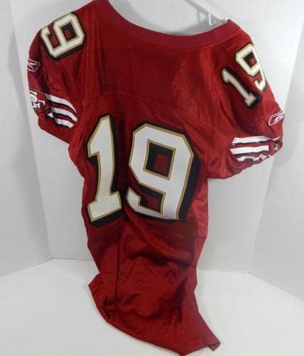 2003-ban a San Francisco 49ers 19 Játék Kiadott Piros Mez 40 DP32697 - Aláíratlan NFL Játék Használt Mezek