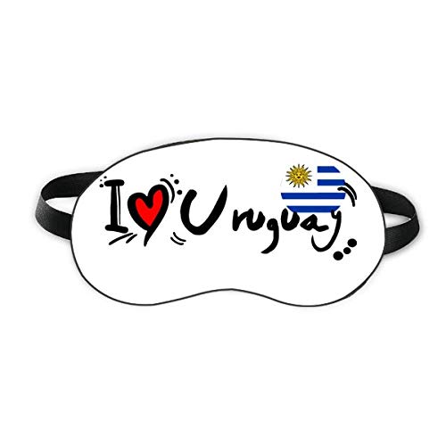 Imádom Uruguay Szó Zászló Szerelmes Szív Illusztráció Aludni Szem Pajzs Puha Este Kendőt Árnyékba Borító