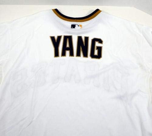 2014 Pittsburgh Pirates Yao-Hsun Yang Játék Kiadott Fehér Jersey 1970-es évek Retro TB - Játék Használt MLB Mezek
