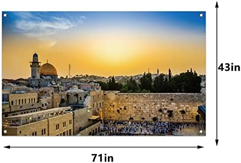 Jeruzsálem Nyugati Fal Hátteret Zsidó Új Év Rós Hásáná Shana Tova Sukkot Sukkah Yom Kippur Purim Húsvét Hanuka Dekorációk,