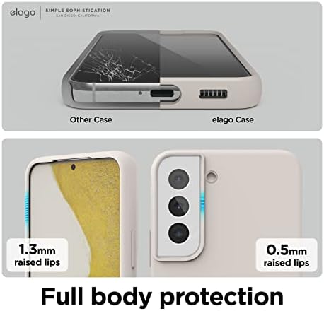 elago Kompatibilis a Samsung Galaxy S22 Esetben - Folyékony Szilikon, Teljes Test Képernyő Kamera védőburkolat, Ütésálló,