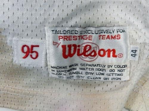 1995-ben a San Francisco 49ers Marquez Pápa 23 Játék Kiadott Fehér Jersey 44 DP30181 - Aláíratlan NFL Játék Használt Mezek