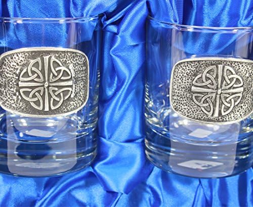 Szentháromság Csomót Ír Whiskey Szemüveg Négyszeres Szentháromság Készlet Két Készült Írország