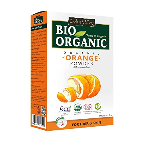 INDUS Bio, Ökológiai, Természetes Narancs Héja Gyógynövények Por Izzó Arc & Eltávolítása Pattanások & Ráncok (narancshéj)