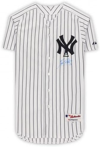 Keretes Tino Martinez New York Yankees Dedikált Fehér Fenséges Hiteles Jersey - Aláírás Előtt - Dedikált MLB Mezek