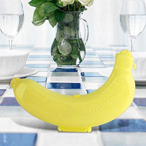 Banán Esetében, Aranyos Banán Ebéd Tároló Gyümölcs Doboz, Kültéri Utazási 3 Színben(Sárga)