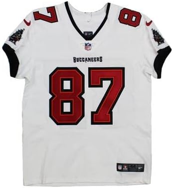 Rob Gronkowski Aláírt Tampa Bay Buccaneers Nike Elit Fehér NFL Jersey - Dedikált NFL Mezeket