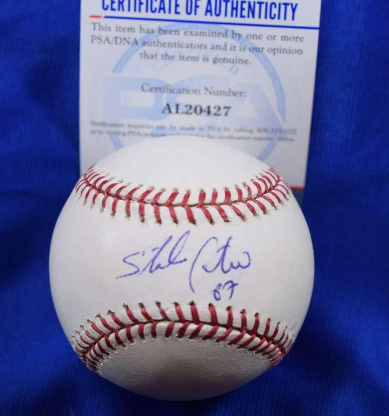 Starlin Castro PSA DNS-Coa Autogramot Major League OML Aláírt Baseball