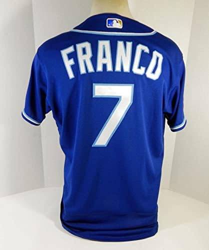 2020 Kansas City Royals Maikel Franco 7 Kék Mez DG Javítás 71 - Játék Használt MLB Mezek