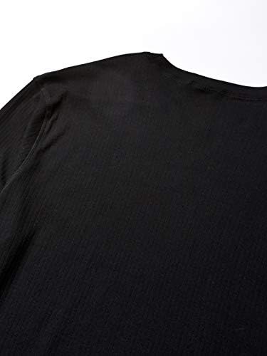 Férfi USA Klasszikus Design Fleece Bélelt alapréteg Teljesítmény Felső Hosszú Ujjú Pólók