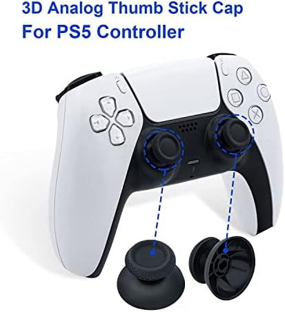 Mcbazel 7 1 Joystick-Javító Készlet a PS5-Vezérlő, 3D-s Analóg Joystick Hüvelykujj Rúd Csere Hüvelykujj Caps megbirkózni