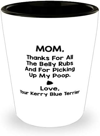 Kerry Blue Terrier Anya, Köszönöm A Hasát Masszírozza, Majd Felvette A Kaki Pohár 1,5 Oz.
